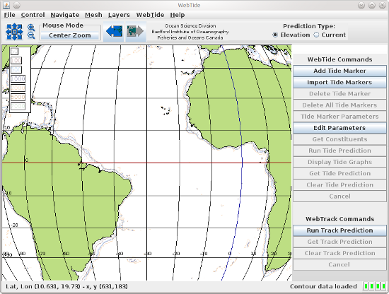WebTide with the global domain screenshot